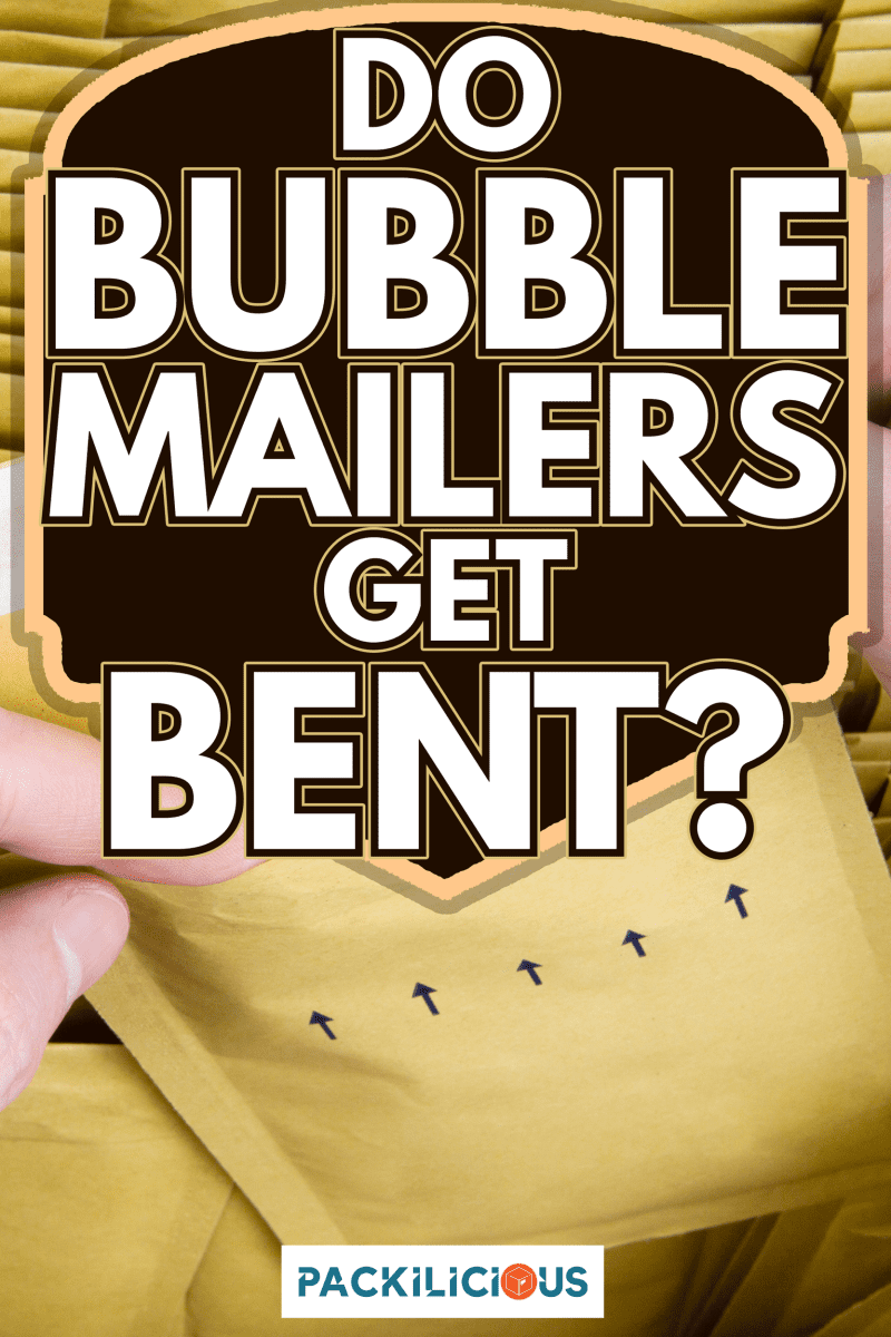Self sealed mailing envelope quality inspection Male hands open one yellow bubble mailer out of a bunch of shipping airmail packets - Do Bubble Mailers Get Bent