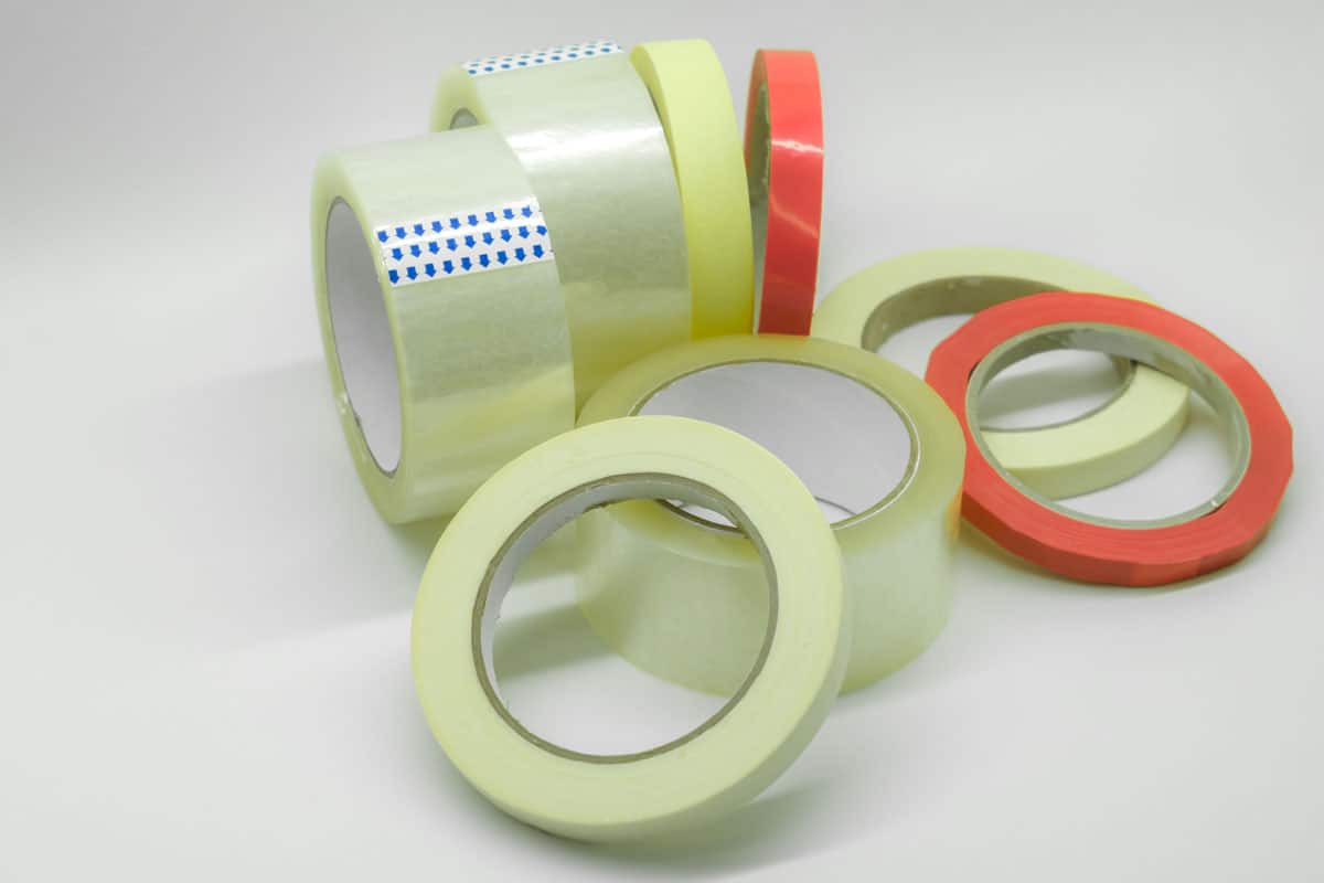 Adhesive and different types of tapes