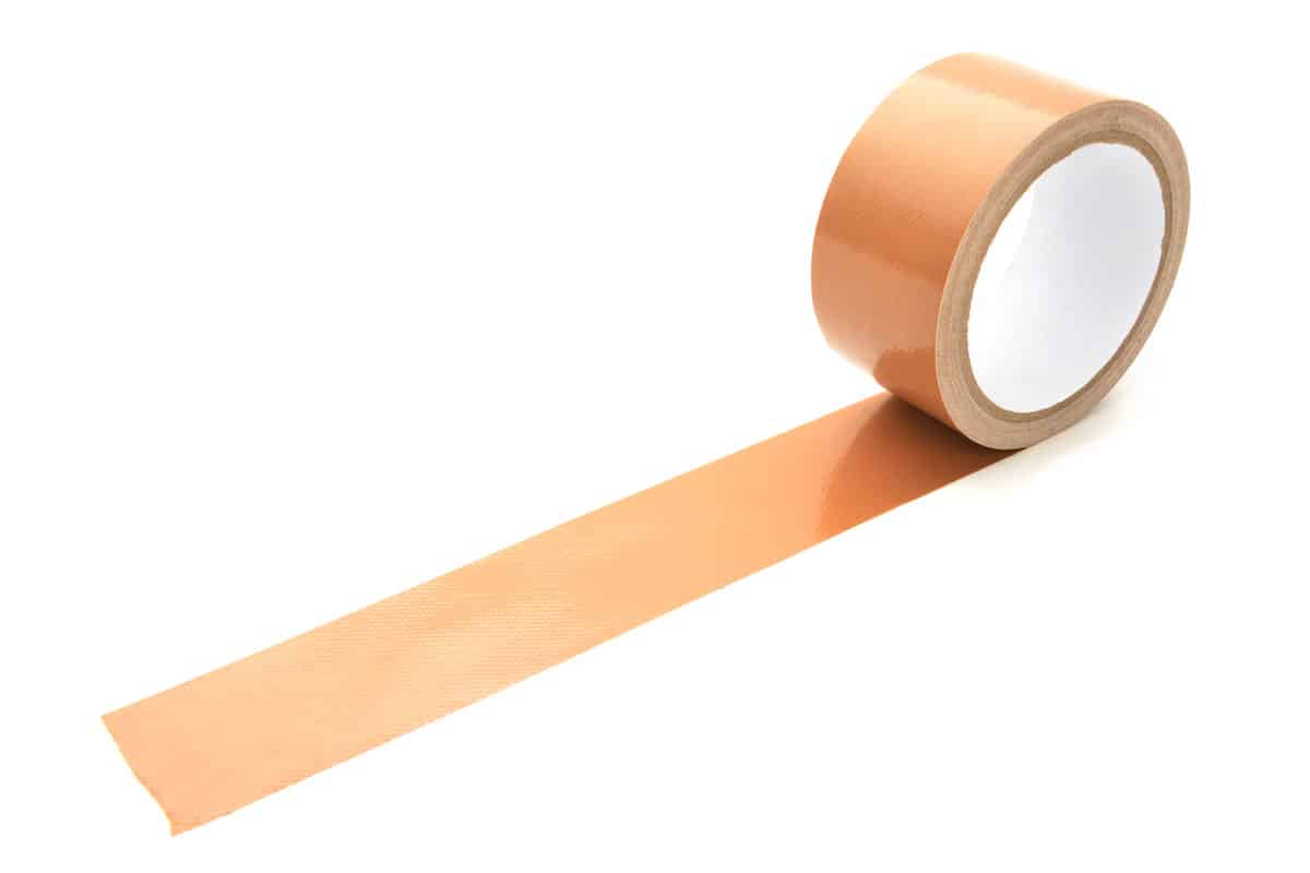 Packing Tape on roll in isolated white background