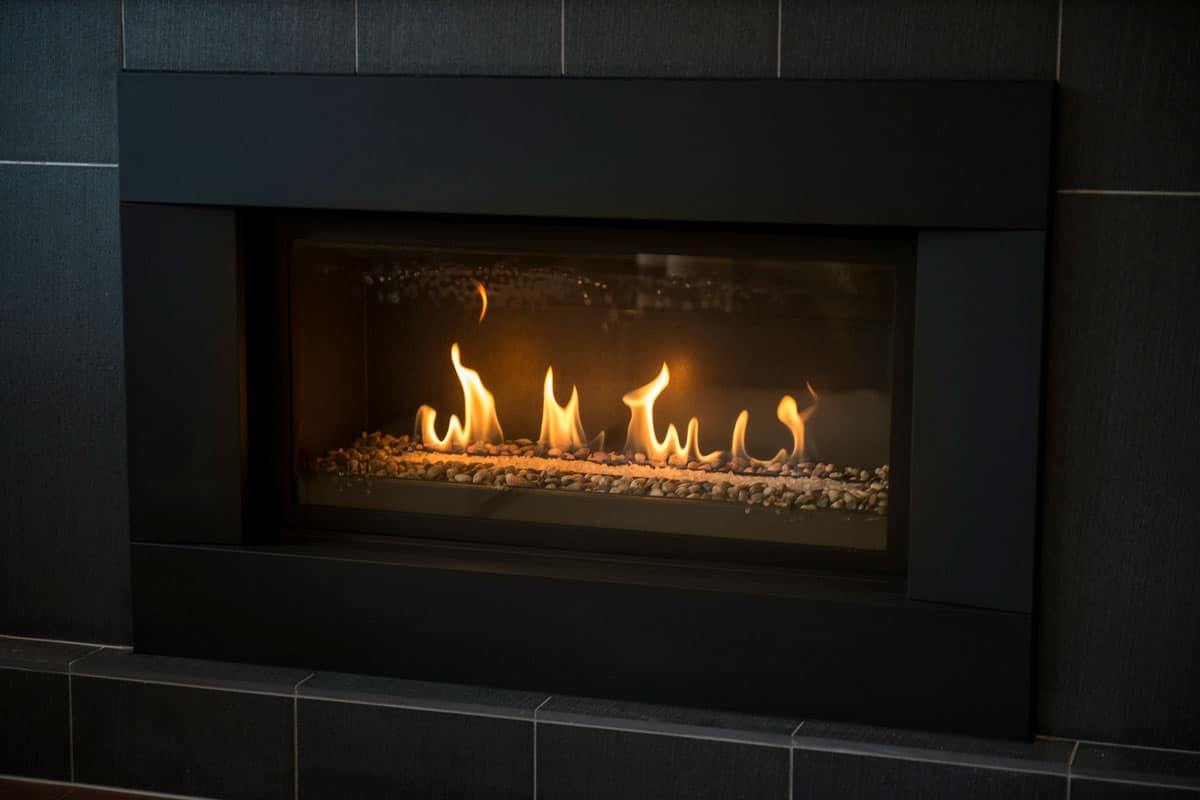 modern gas fireplace
