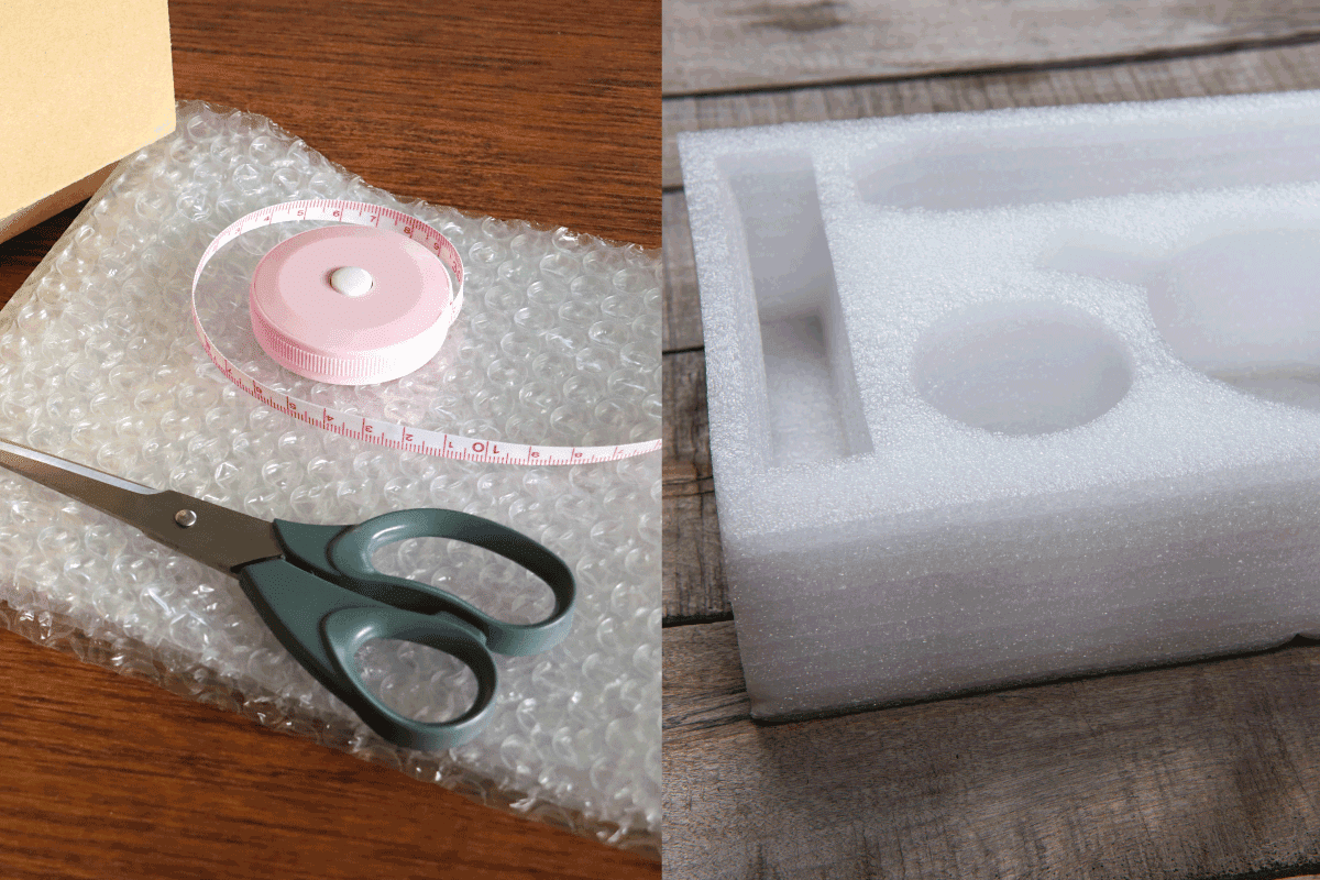 packing foam and bubble wrap. How To Pack Glasses For Moving Without Using Paper
