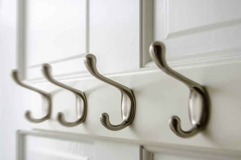 Bedroom Coat Hooks on the back of a closet door - 5 Types of Storage Hooks