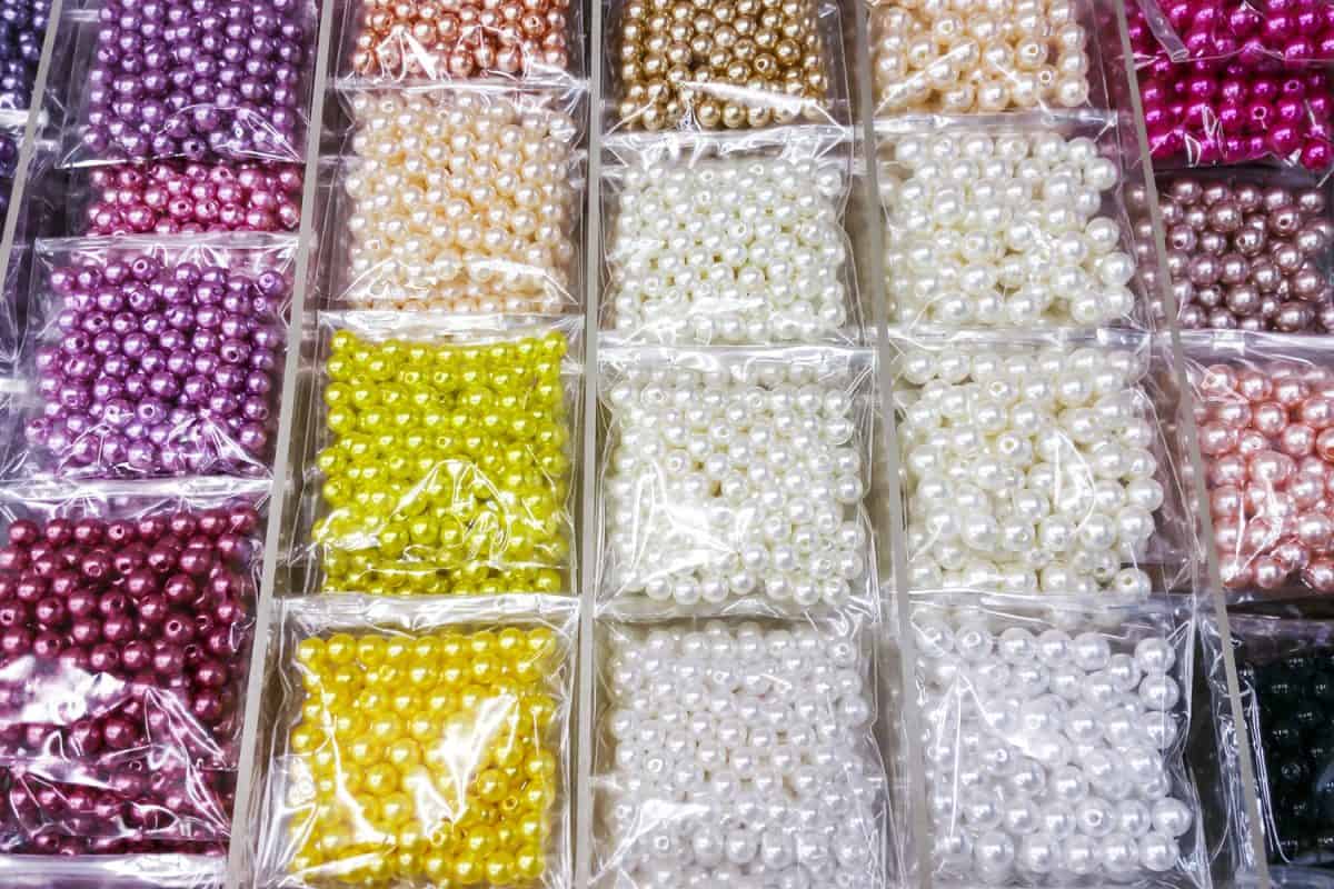 Colorful bead in transparency plastic bag
