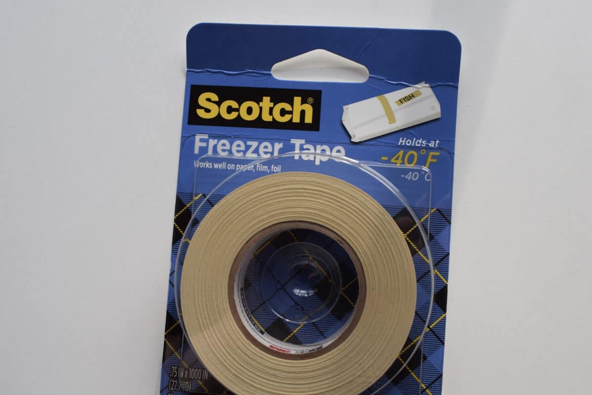 Scotch Freezer Tape for paper film and foil rolled up rope in plastic wrapping package for handy and practical use storage at home or retail store business