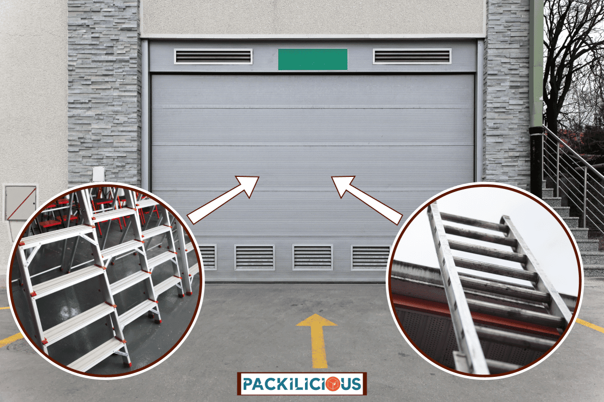 A reinforce garage door, How To Store Ladders In A Garage