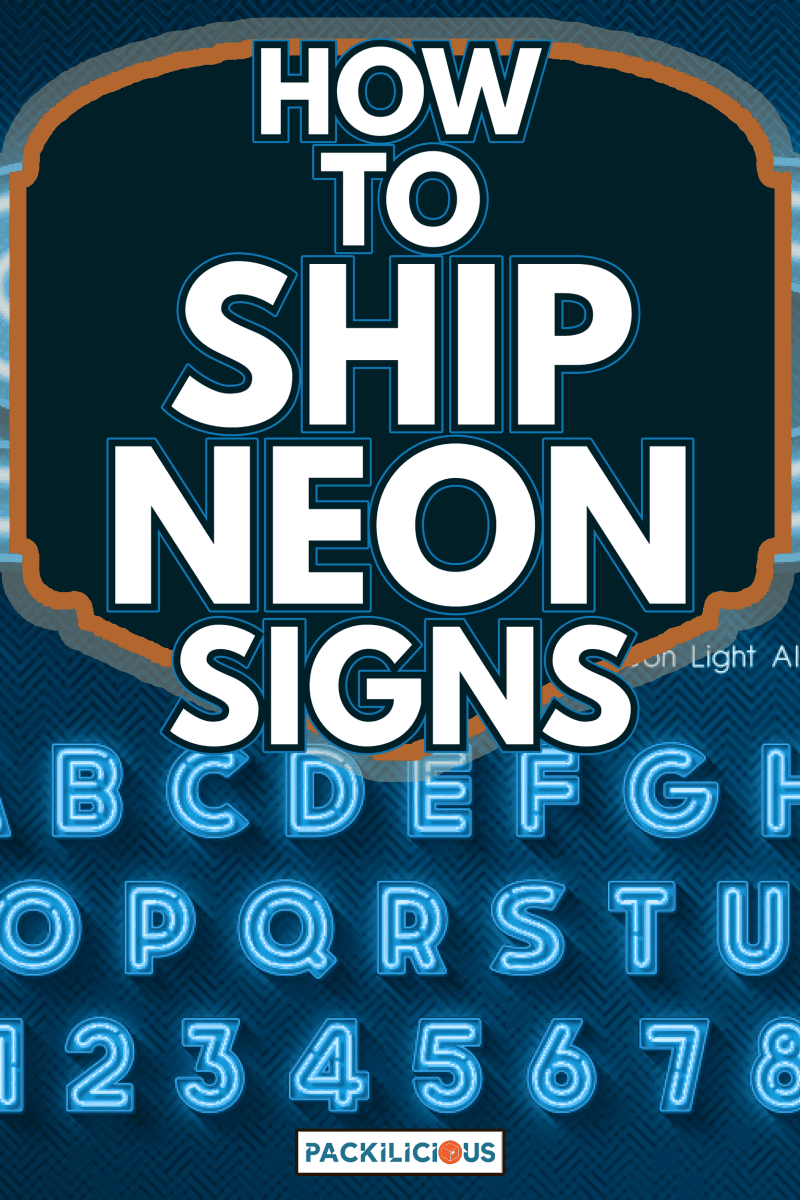 Neon light 3d alphabet, extra glowing origainal type. Swatch color control - How To Ship Neon Signs