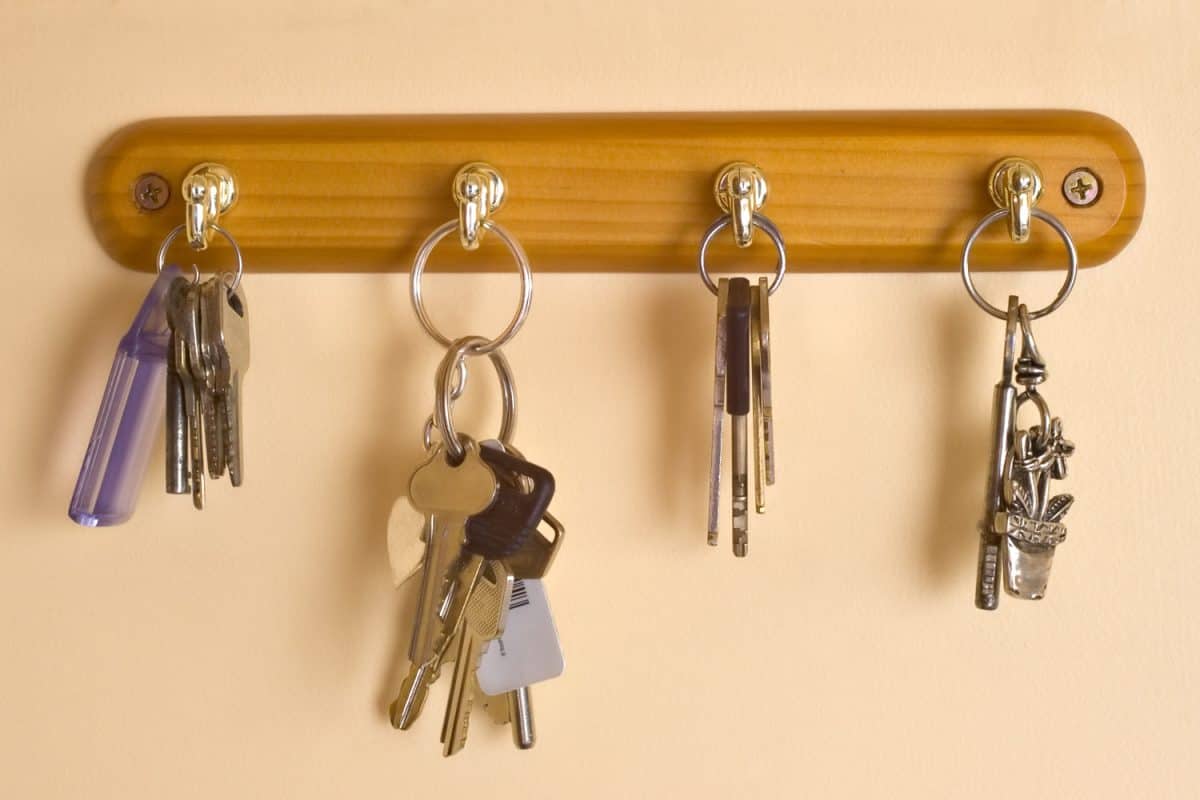 Row of Keys on Key Rack