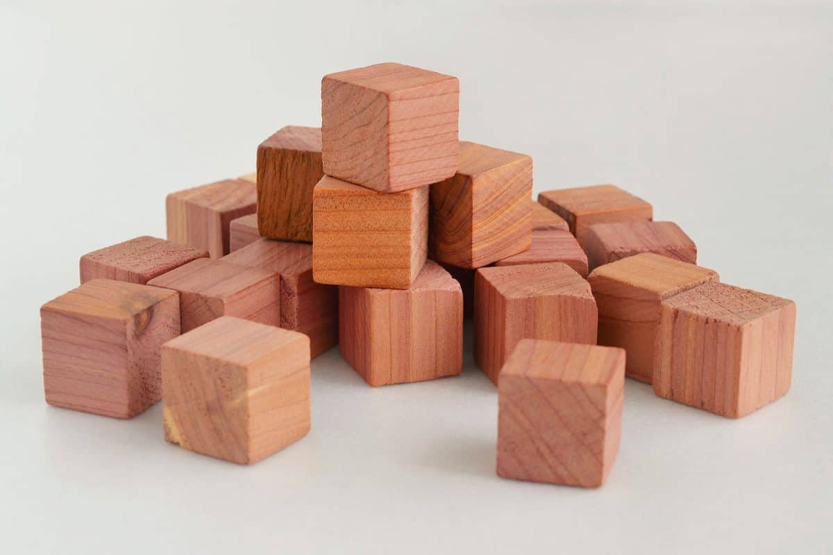 Small blocks of scented Cedar
