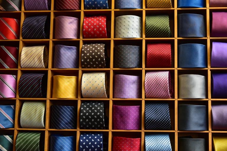 colorful display of silk ties cravat - How To Store Ties